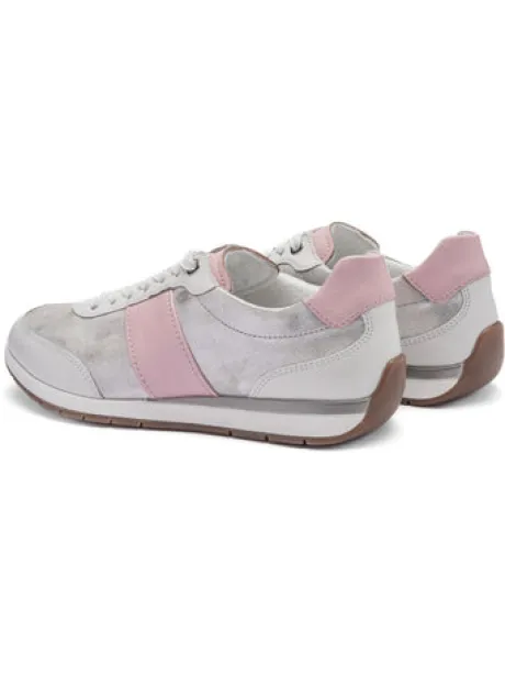 Ara Silver and Dusty Pink Trainer|125090404
