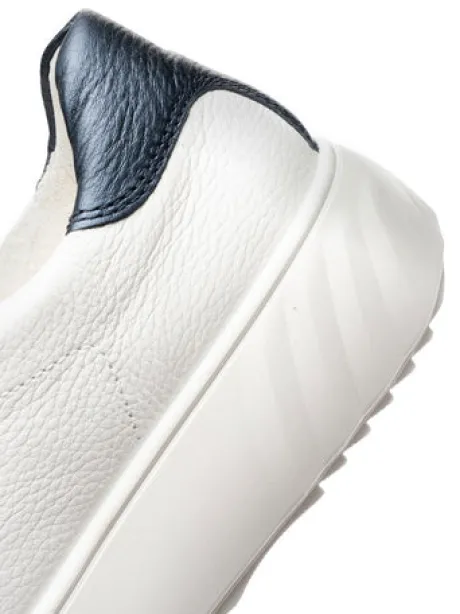 Ara White Wide Fit Platform Trainer|124652305B