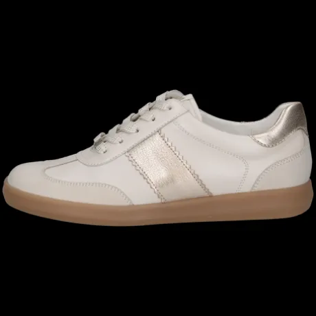 Caprice White and Gold Combo Trainer|923705130
