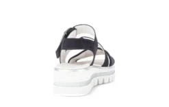 Gabor Navy Suede Wedge Sandal|8462716