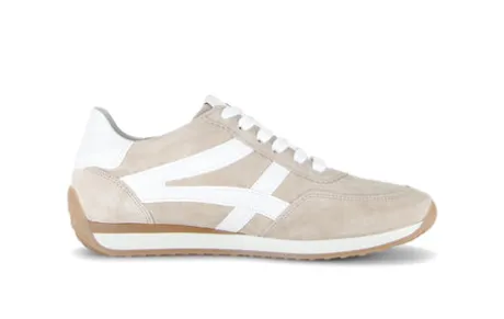 Gabor Soft Beige Suede Trainer |8655633