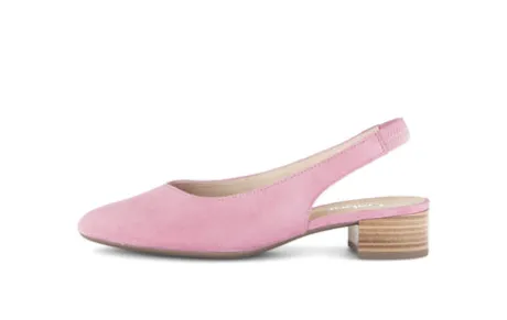 Gabor Soft Pink Suede Sling Back|8152010