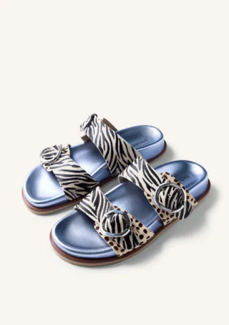 Gioseppo Animal Print Mule|78025BLU