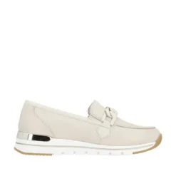 Remonte Beige Mini Wedge Loafer|R671160W