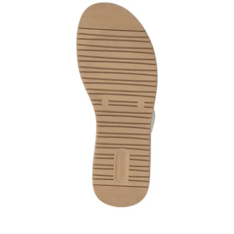 Remonte White Hook and Loop Strap Sandal|D1J6380
