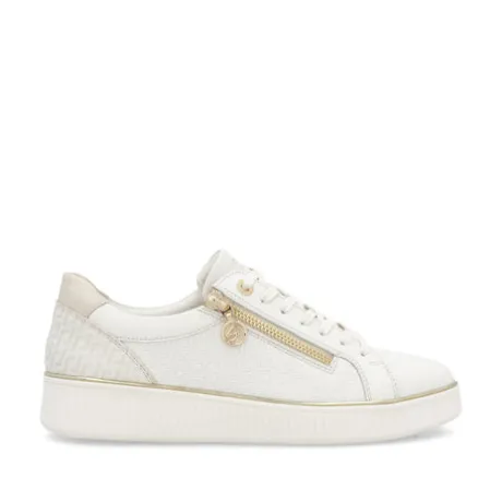 Remonte White Mini Wedge Trainer|D2E0080W