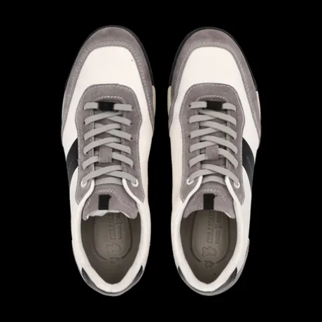 Salamander Light Grey Leather Trainer|E31AWA0312
