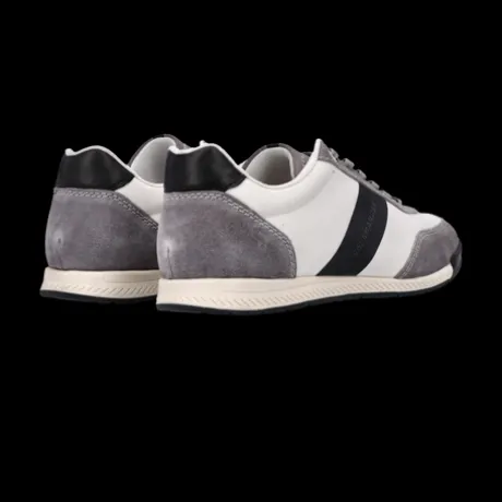 Salamander Light Grey Leather Trainer|E31AWA0312