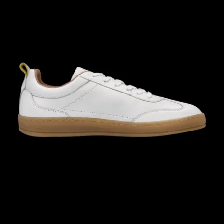 Salamander White and Silver Leather Trainer|F31ARN0320