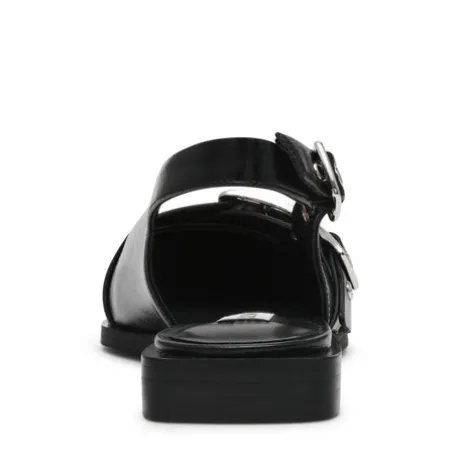 Steve Madden Black Leather Sling Back| 11003901BK