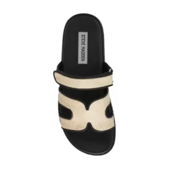 Steve Madden Natural and Black Mule| 11003028NB
