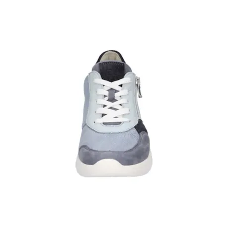 Waldlaufer Blue Wedge Wide Fit Trainer |927H02524